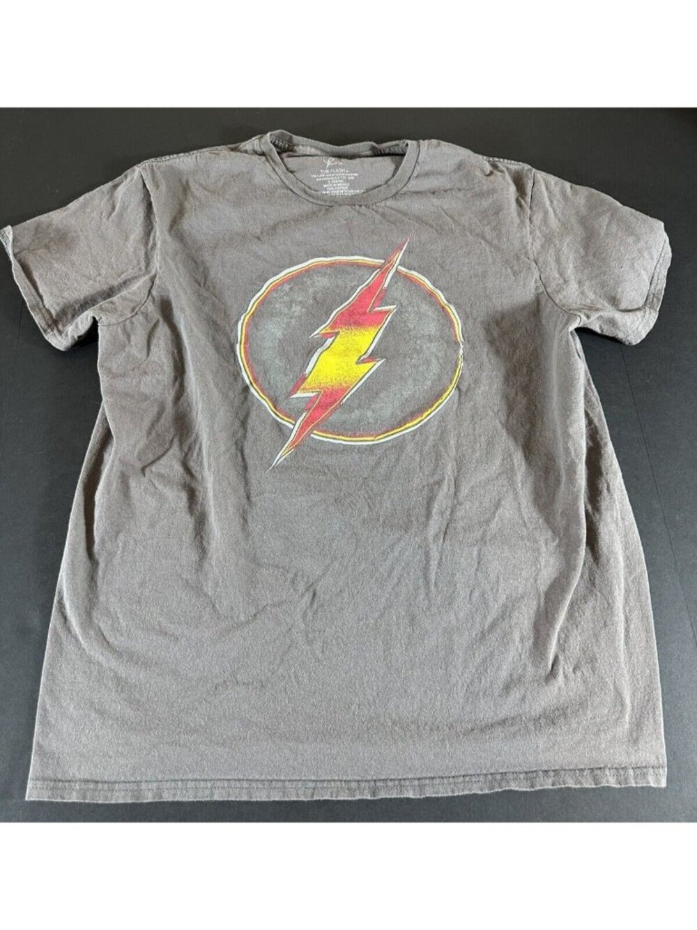 The Flash Gray Short Sleeve Cotton T-Shirt Men's L